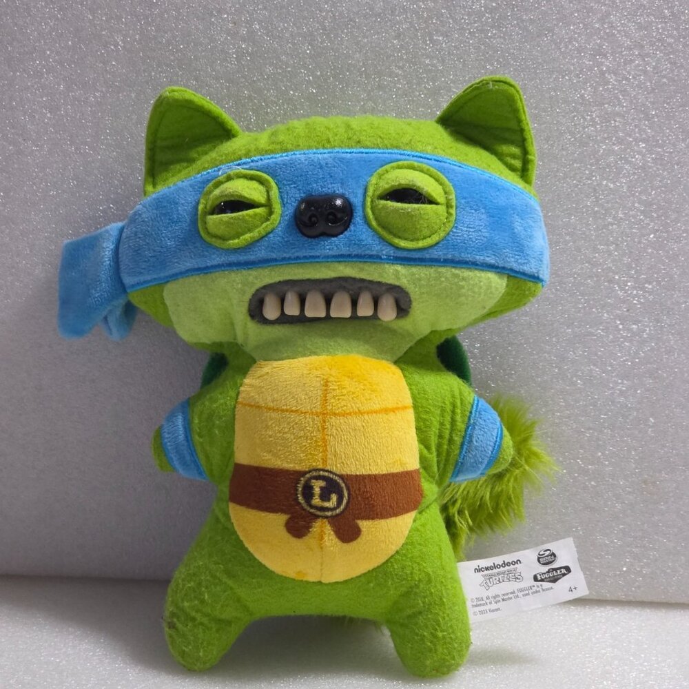 SpinMaster FUGGLER‎ Leonardo Teenage Mutant Ninja Turtles Plush Doll 2023 10"